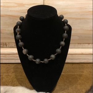 Black Bead with Gold Necklace